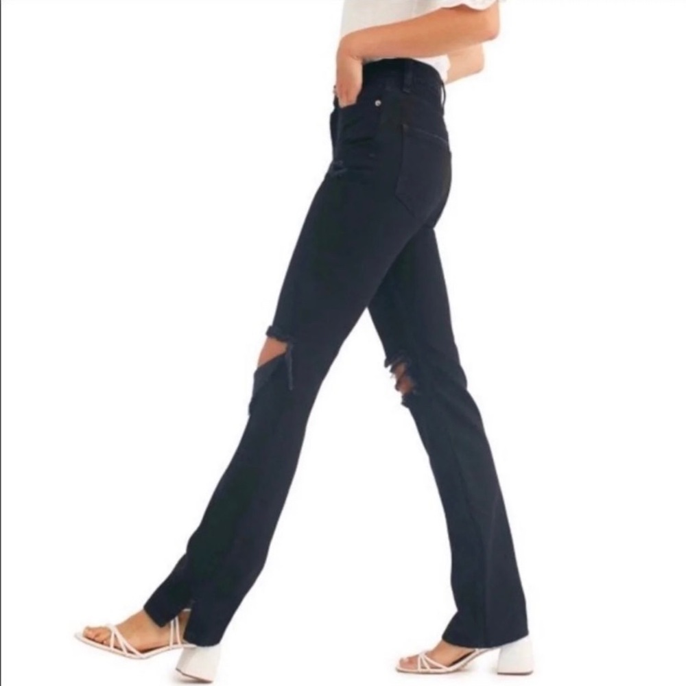 Free People “my own lane” black jeans